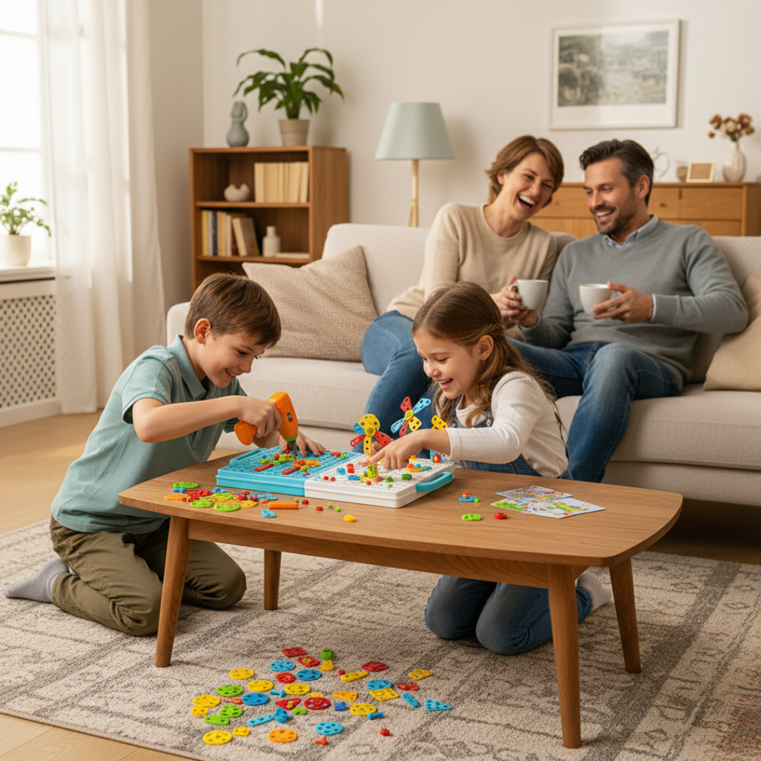 🧩 Montessori Mosaik-Steckspiel