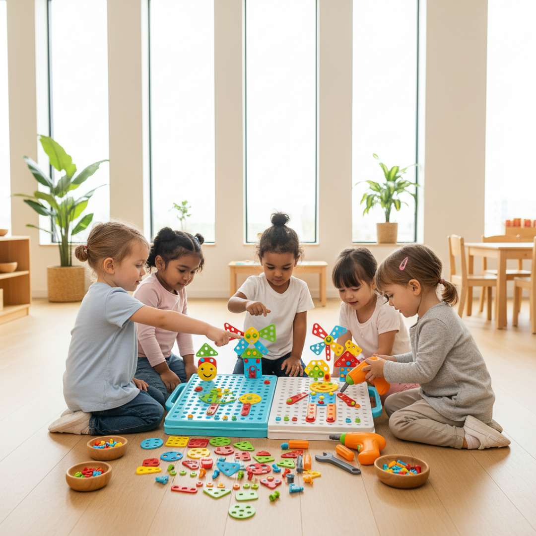 🧩 Montessori Mosaik-Steckspiel