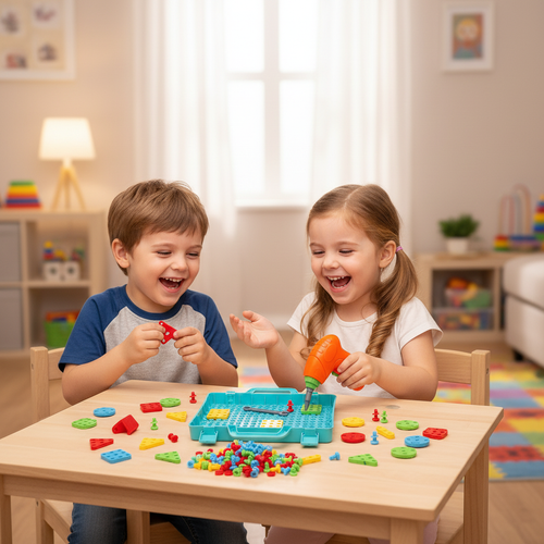 🧩 Montessori Mosaik-Steckspiel