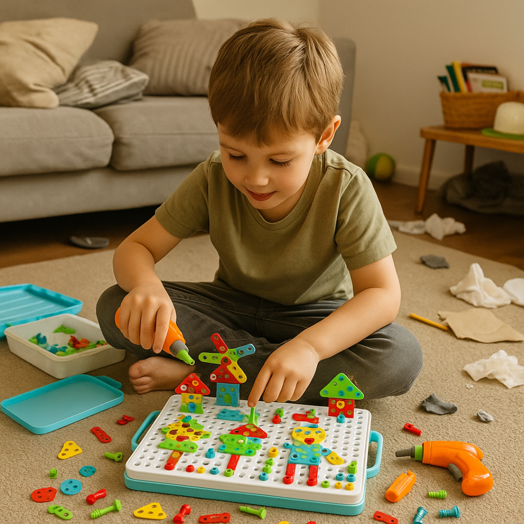 🧩 Montessori Mosaik-Steckspiel