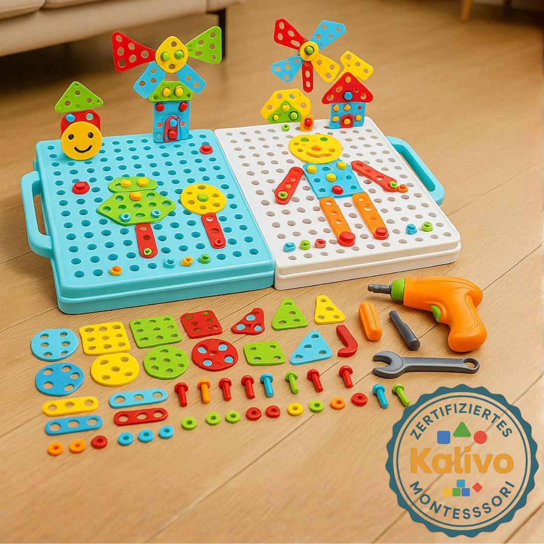 🧩 Montessori Mosaik-Steckspiel