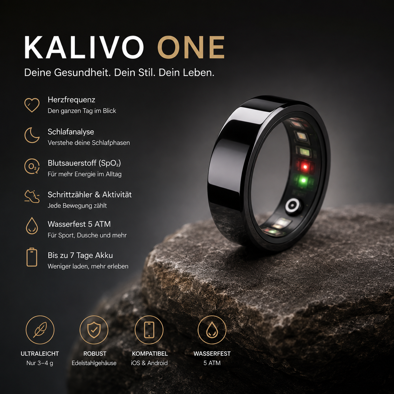 Kalivo One – Der Smart Ring für ein gesünderes Leben
