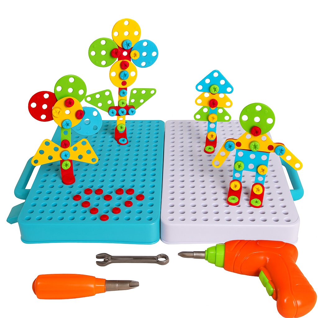 🧩 Montessori Mosaik-Steckspiel