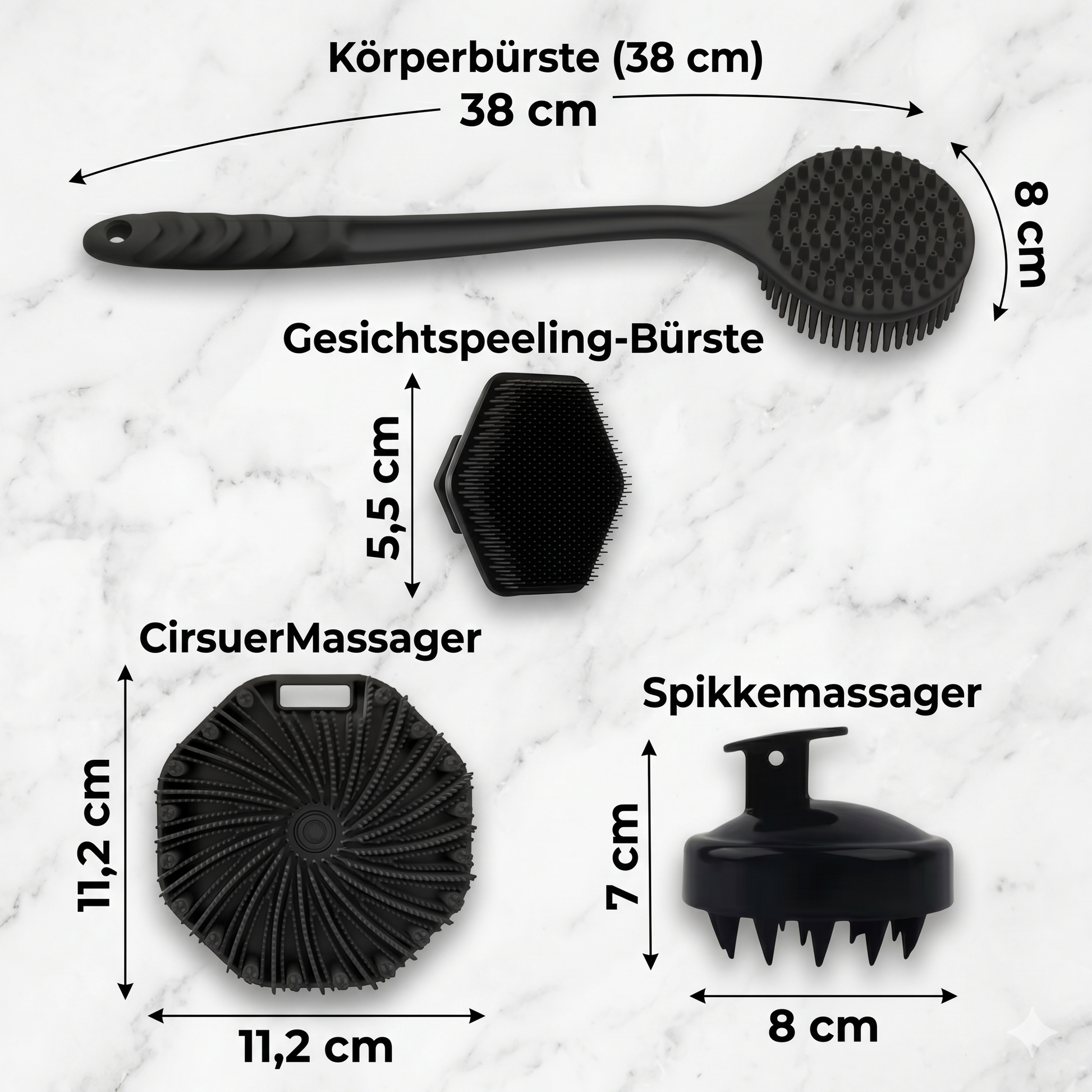 4-in-1 Silikon-Pflegeset