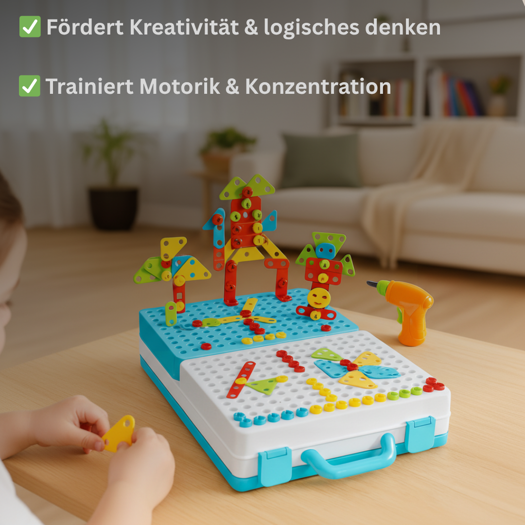 🧩 Montessori Mosaik-Steckspiel