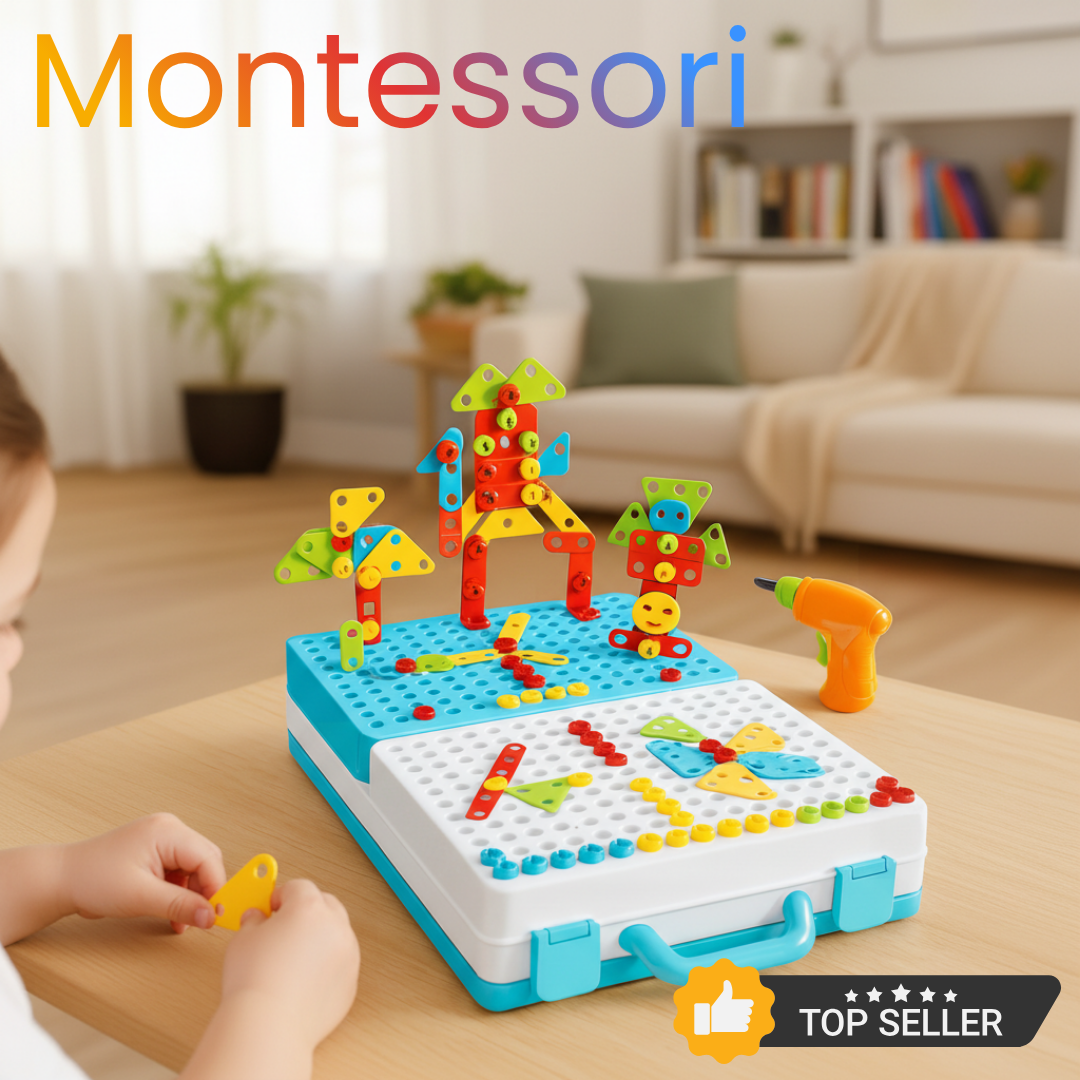 🧩 Montessori Mosaik-Steckspiel